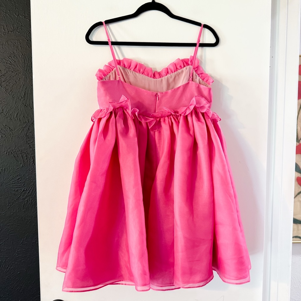 Selkie Rosebud Mini Dress Pink Size Medium - Picture 7 of 10